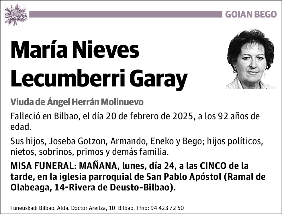 María Nieves Lecumberri Garay