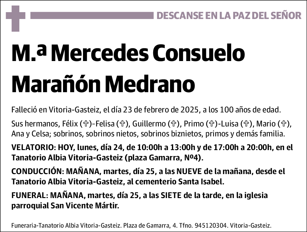 Mª Mercedes Consuelo Marañón Medrano