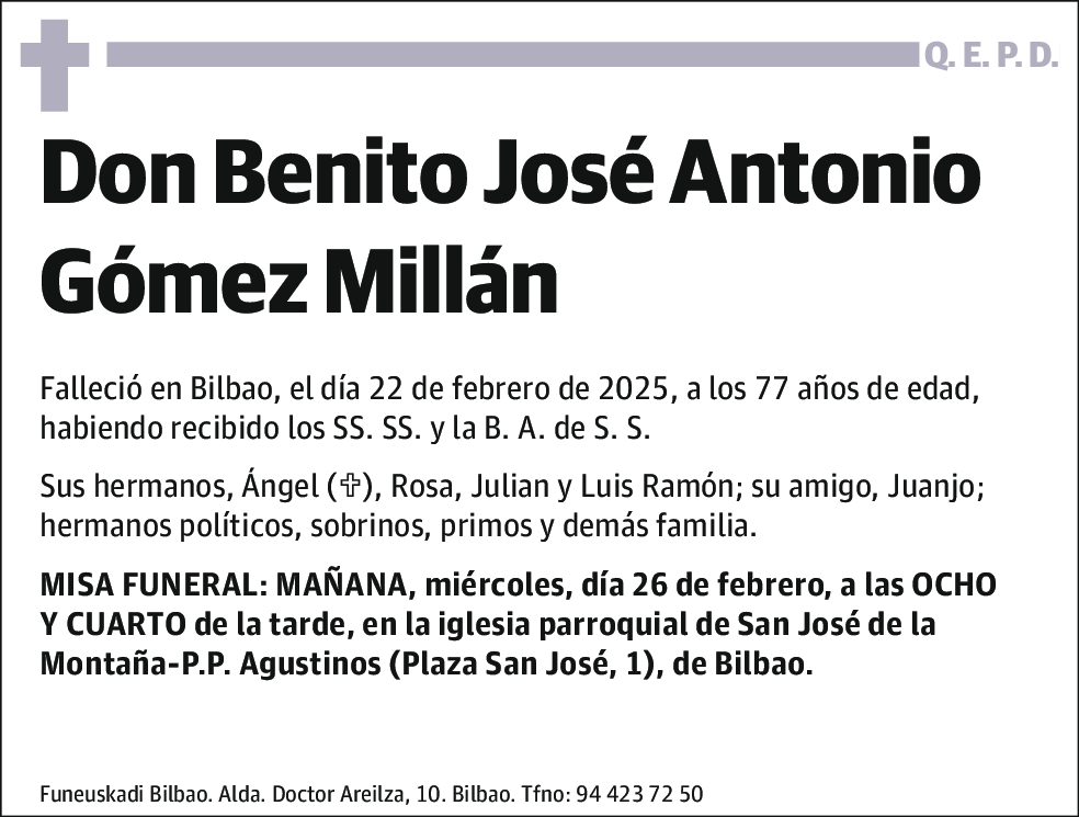 Benito José Antonio Gomez Millan