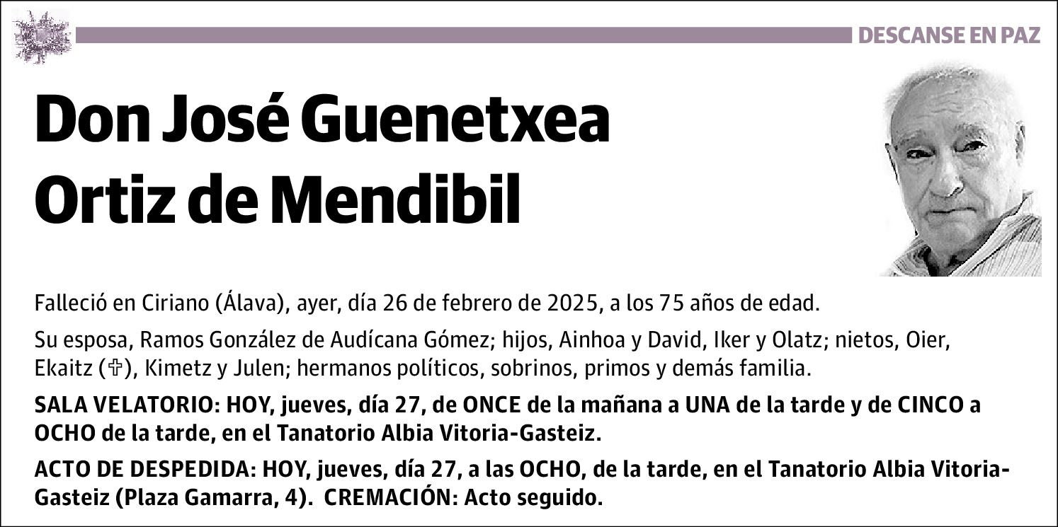 José Guenetxea Ortiz de Mendibil