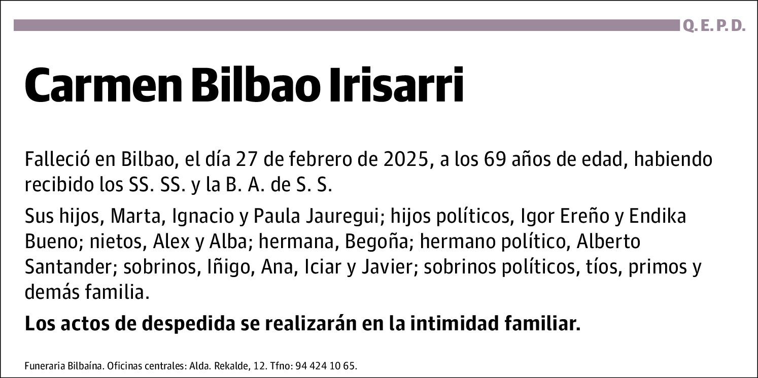 Carmen Bilbao Irisarri