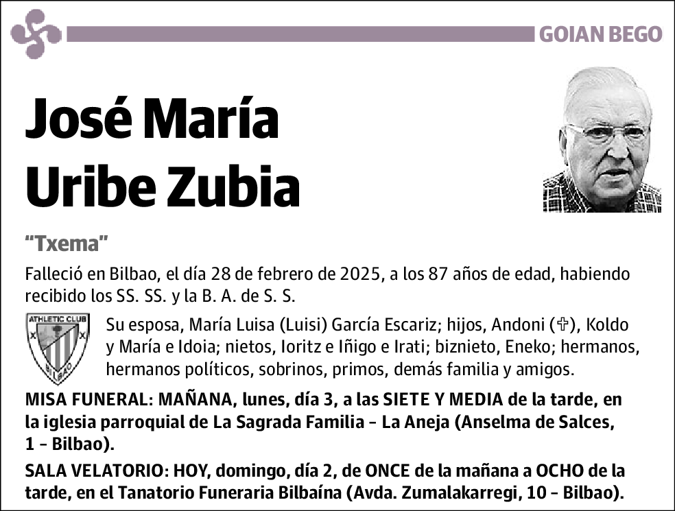 José María Uribe Zubia