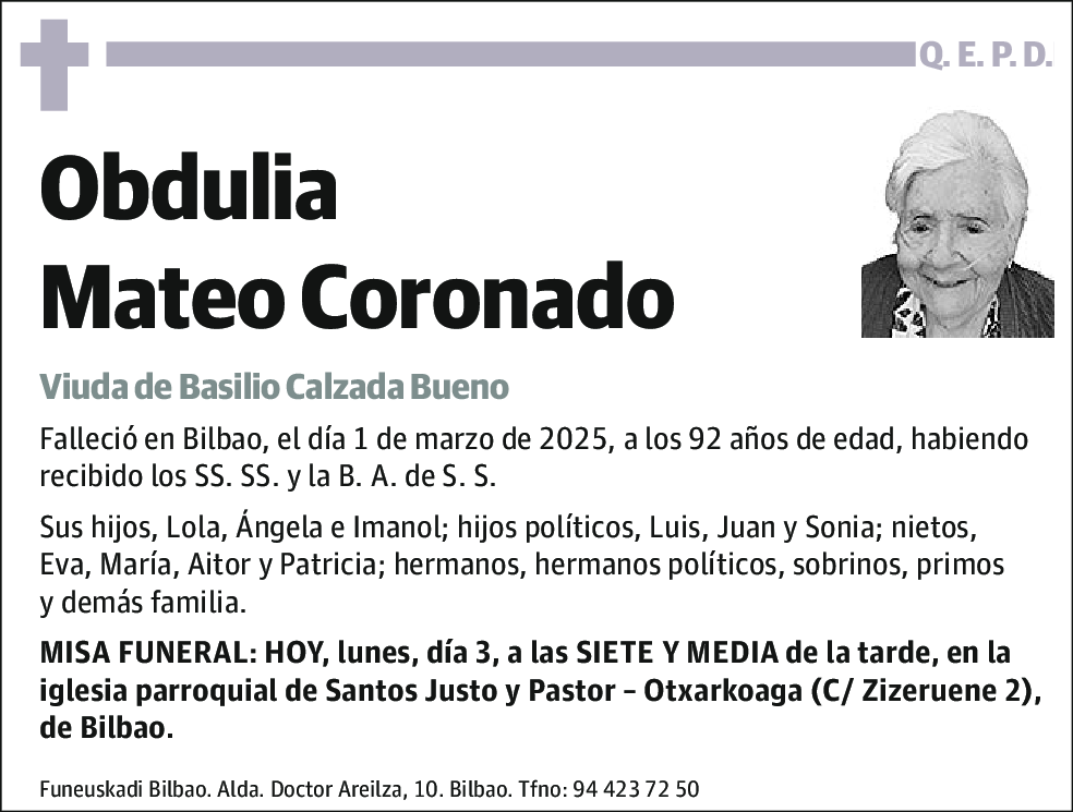 Obdulia Mateo Coronado