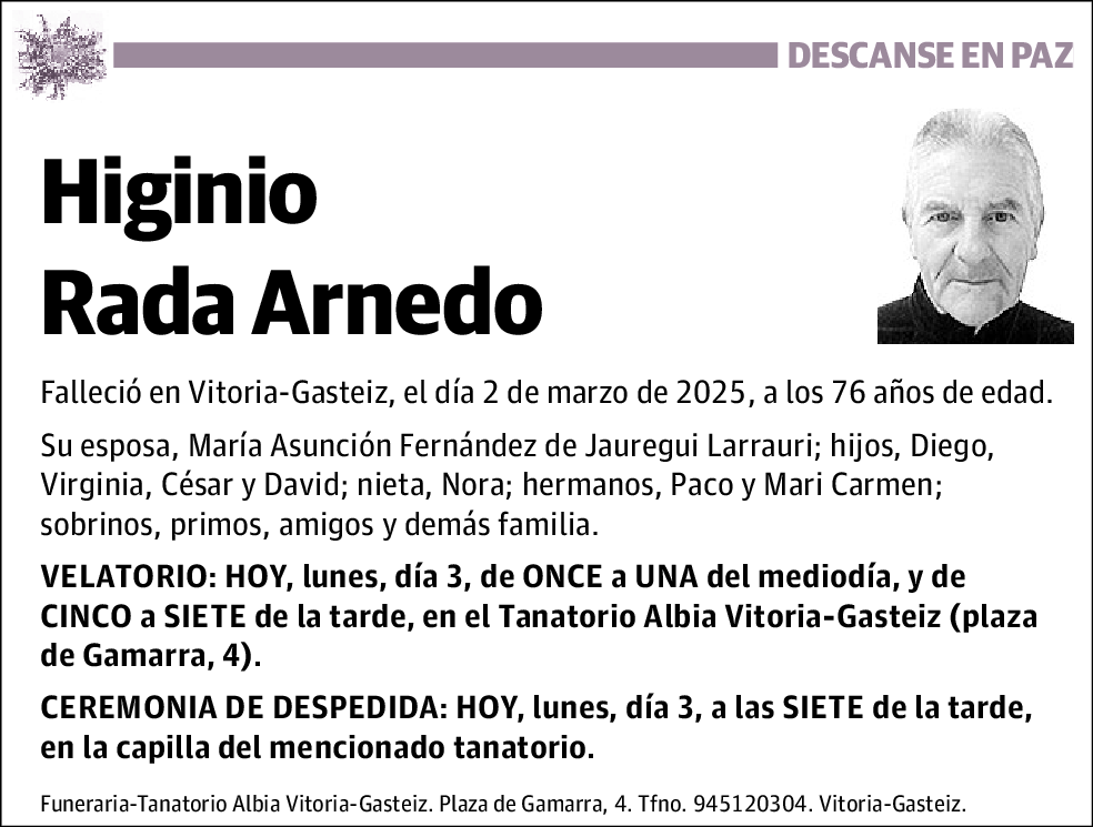 Higinio Rada Arnedo