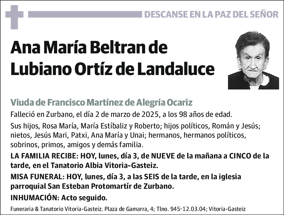 Ana María Beltran de Lubiano Ortíz de Landaluce