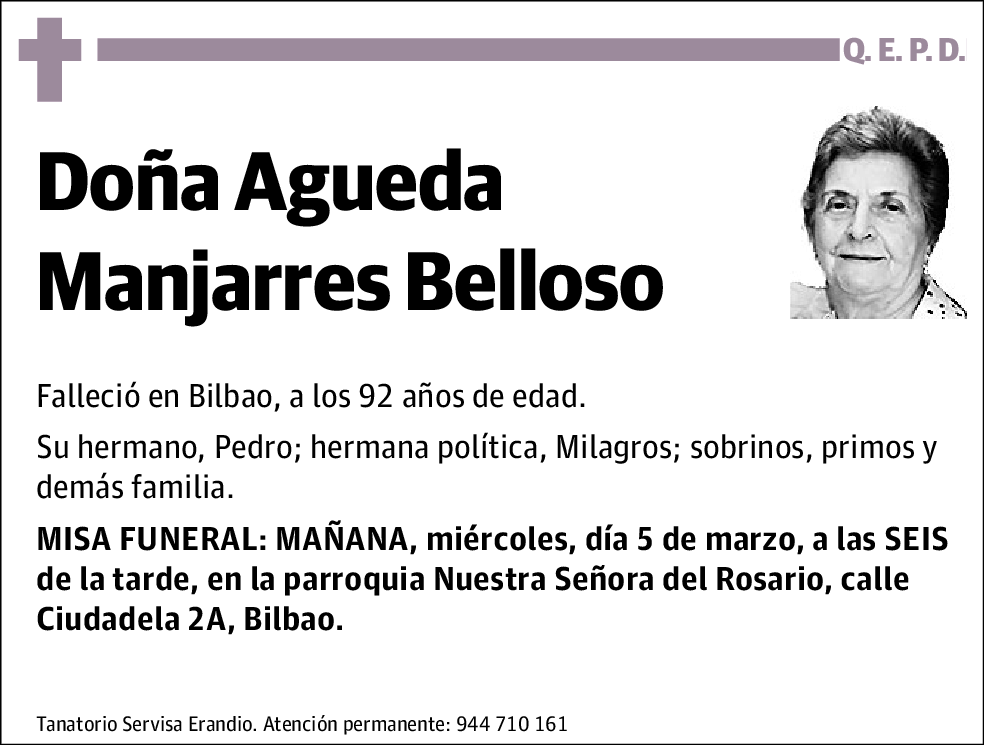 Agueda Manjarres Belloso