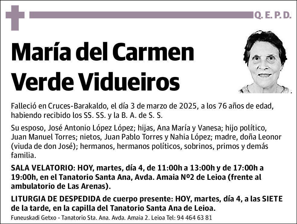 María Del Carmen Verde Vidueiros