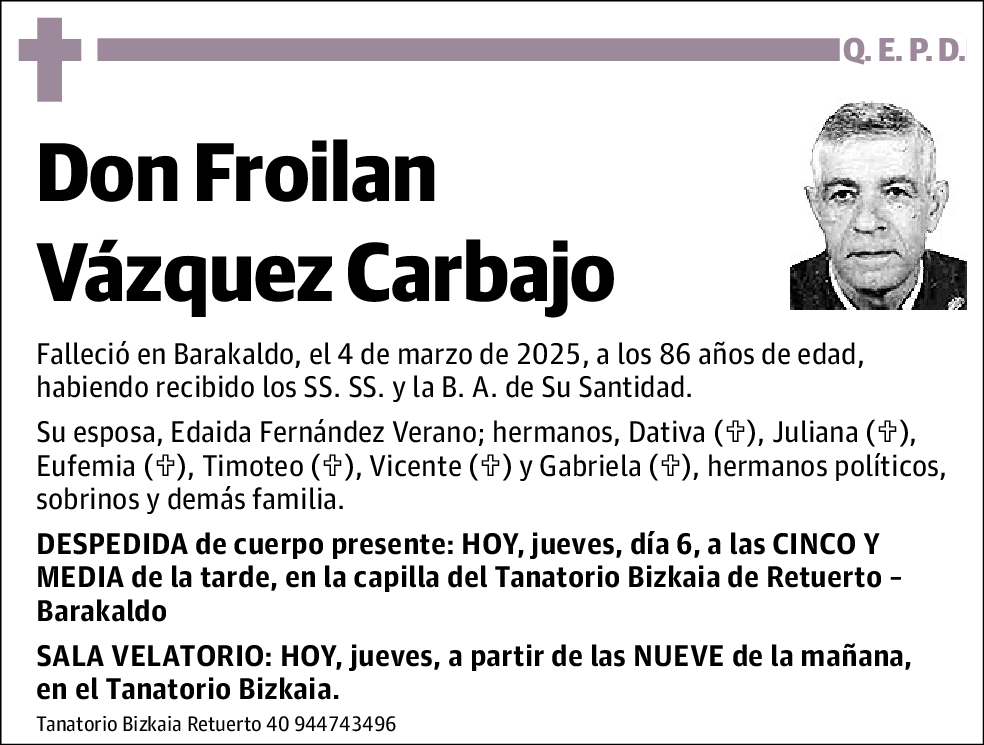 Froilán Vázquez Carbajo