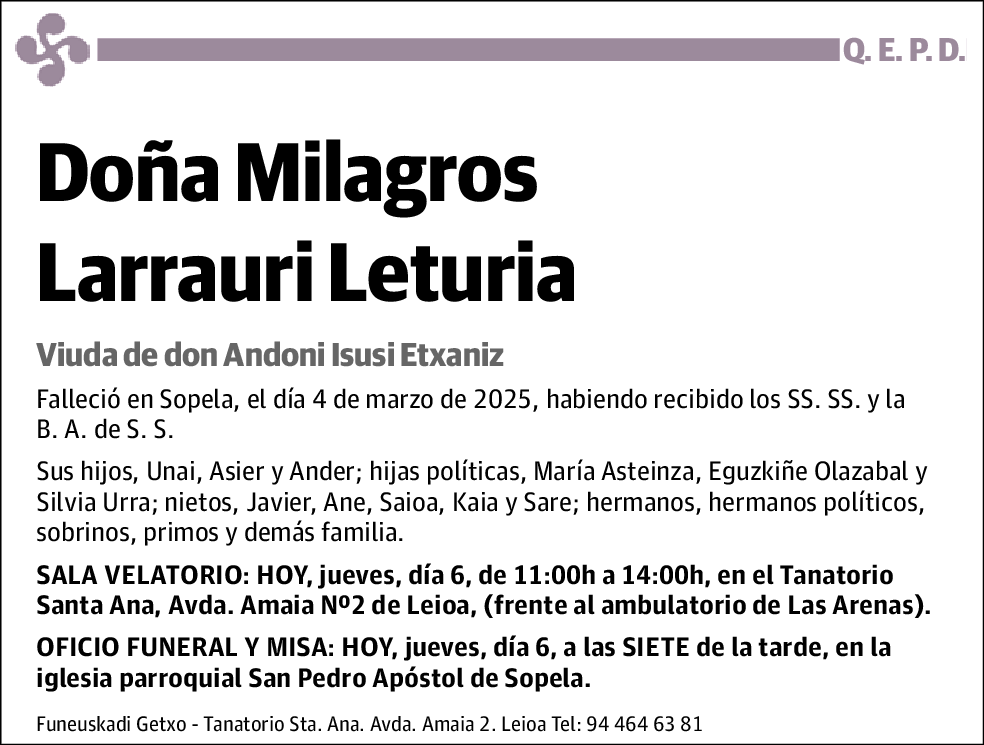 Milagros Larrauri Leturia