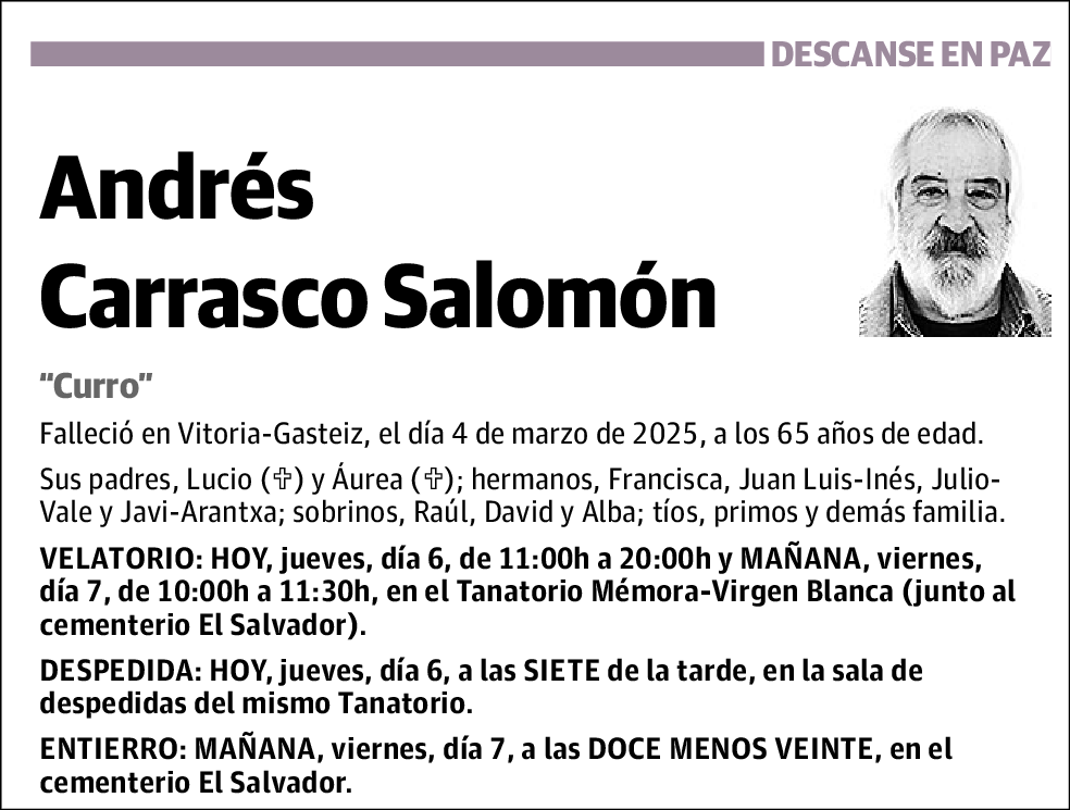 Andrés Carrasco Salomón