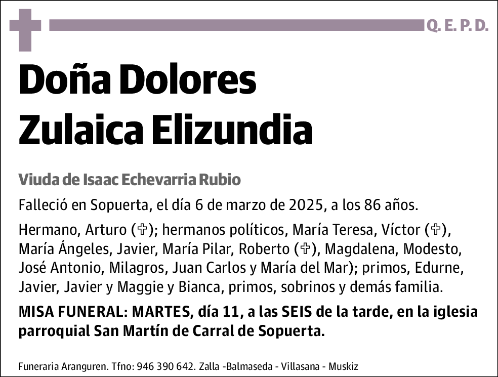 Dolores Zulaica Elizundia