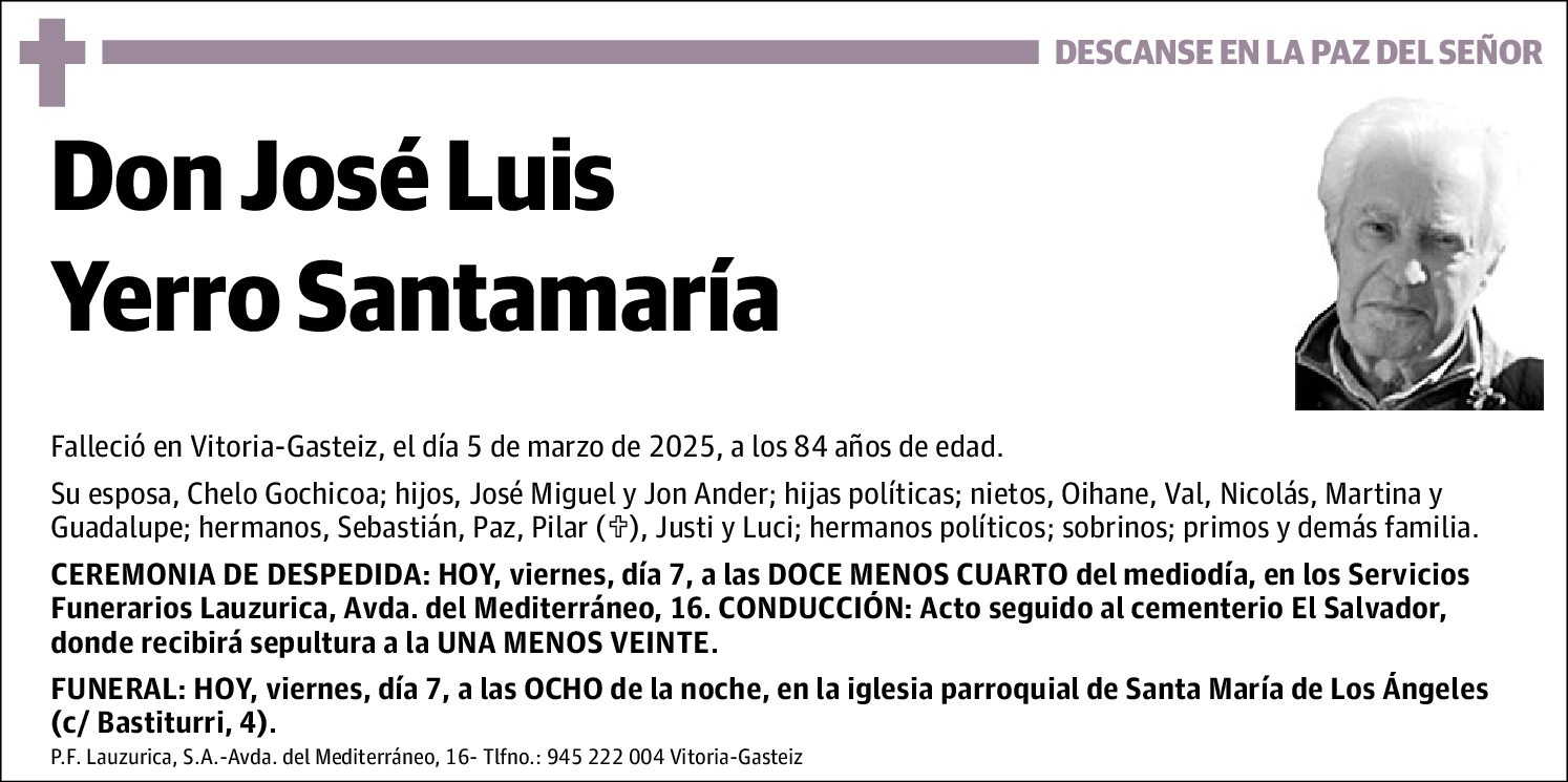 José Luis Yerro Santamaría