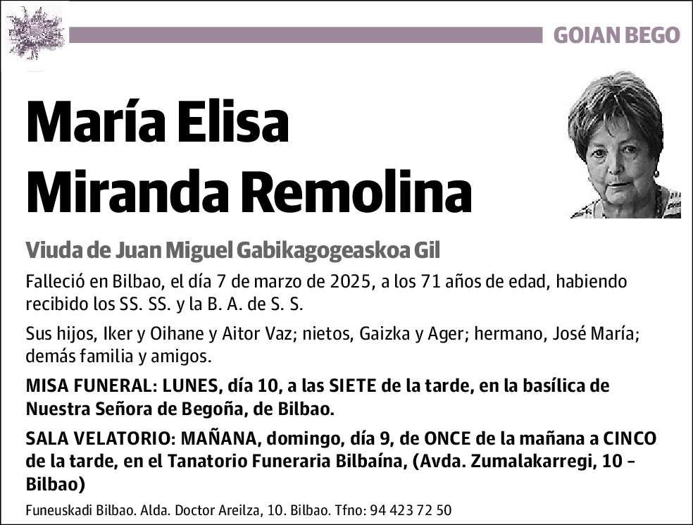 María Elisa Miranda Remolina