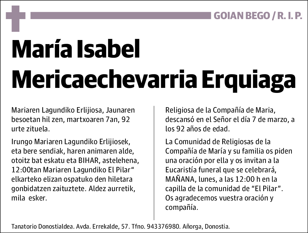 Isabel Mericaechevarria Erquiaga