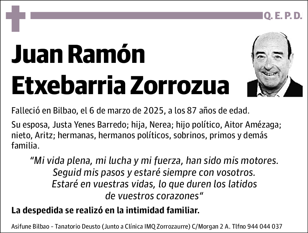 Juan Ramón Etxebarria Zorrozua