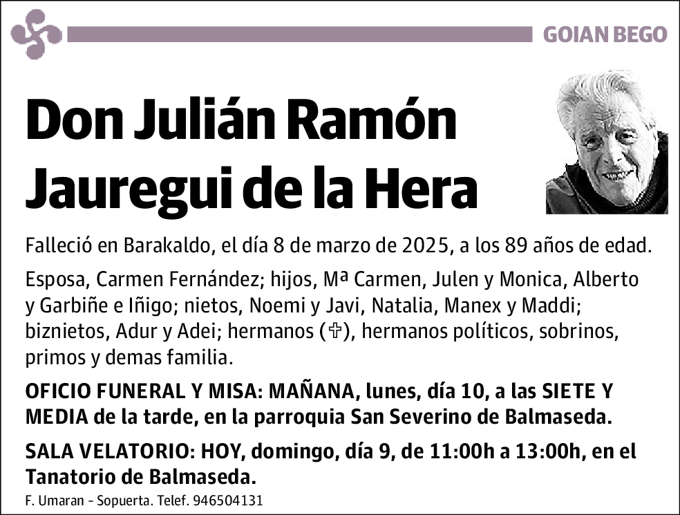 Julian Ramón Jauregui de la Hera