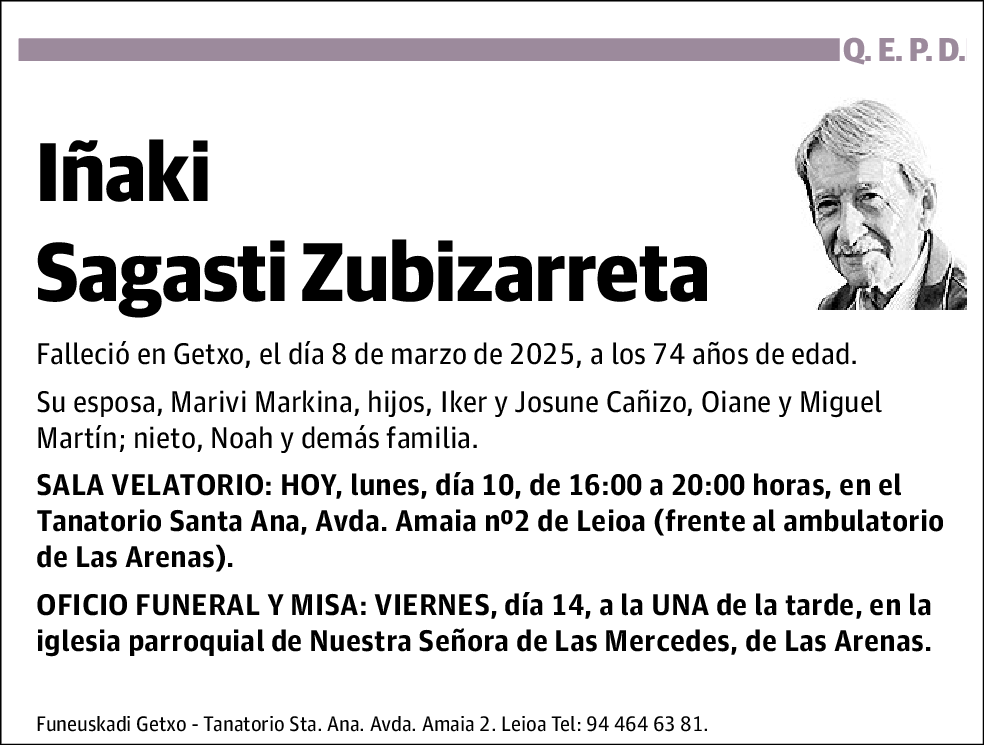 Iñaki Sagasti Zubizarreta