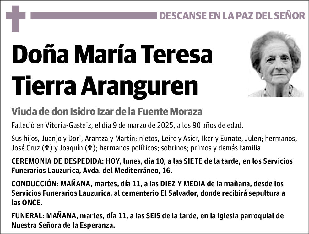 Maria Teresa Tierra Aranguren