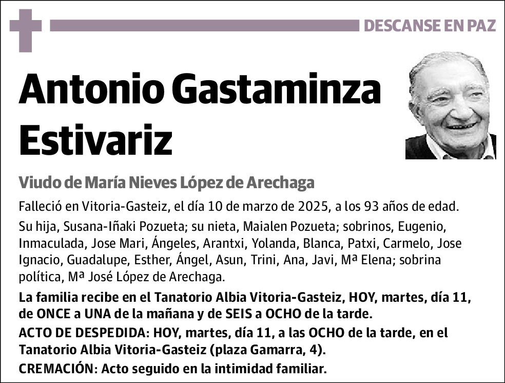 Antonio Gastaminza Estivariz