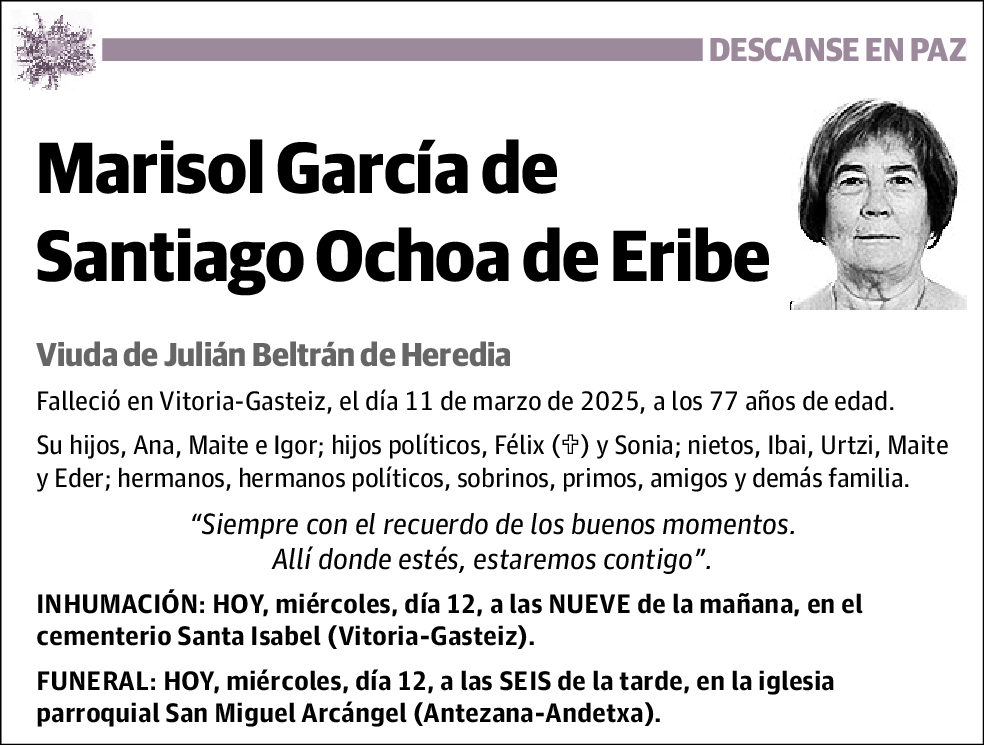 Marisol García de Santiago Ochoa de Eribe