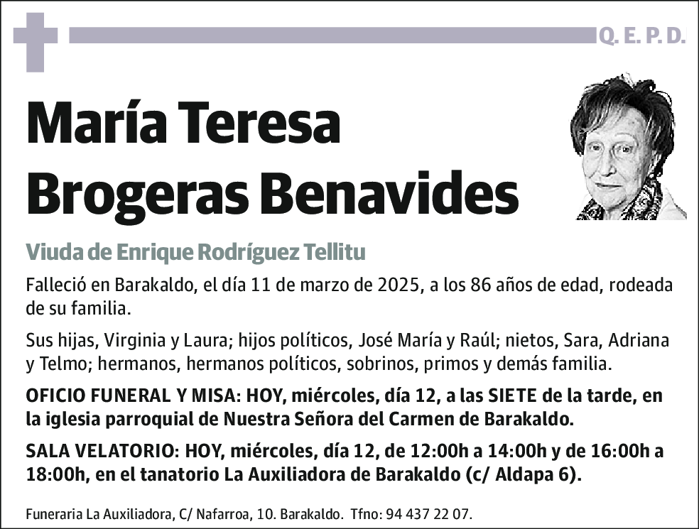 María Teresa Brogeras Benavides