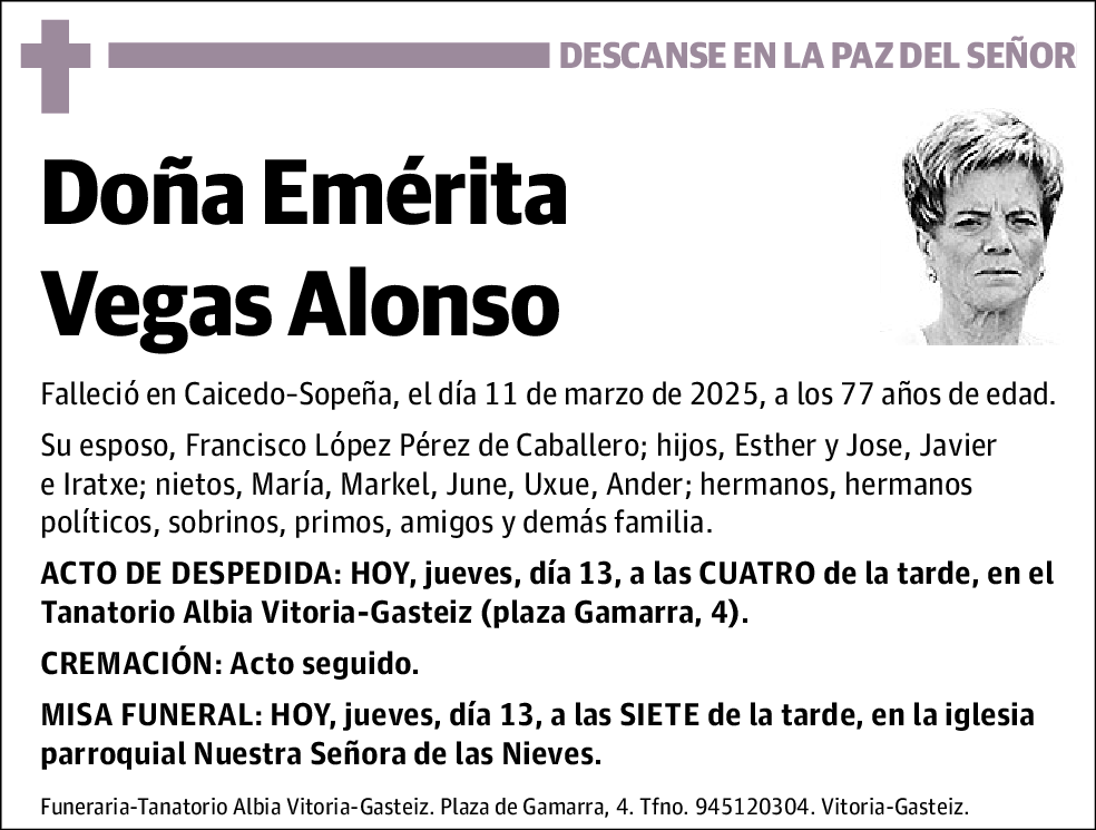Emérita Vegas Alonso