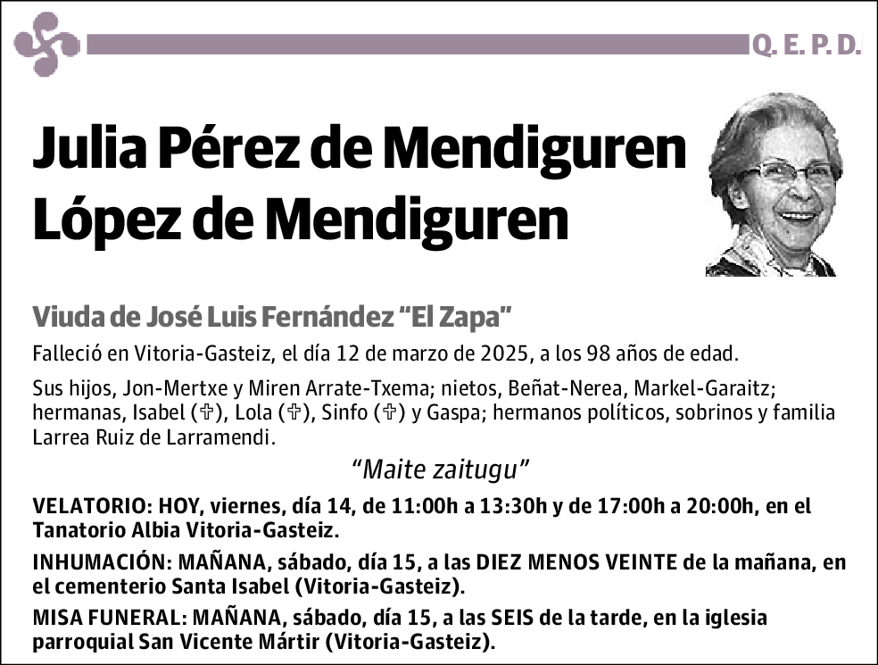 Julia Pérez de Mendiguren López de Mendiguren
