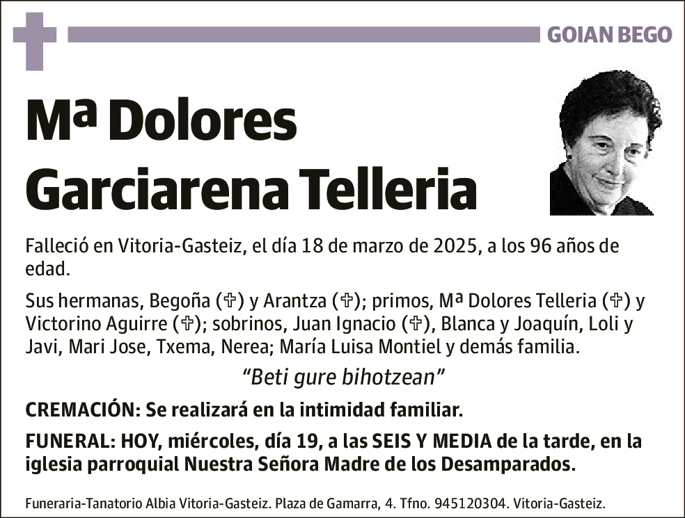 Mªdolores Garciarena Telleria