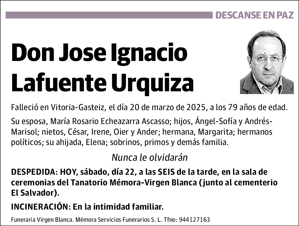 Jose Ignacio Lafuente Urquiza