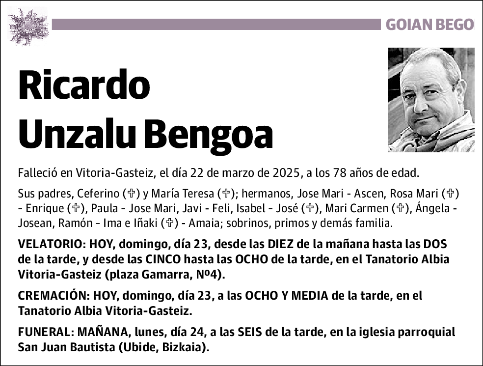 Ricardo Unzalu Bengoa