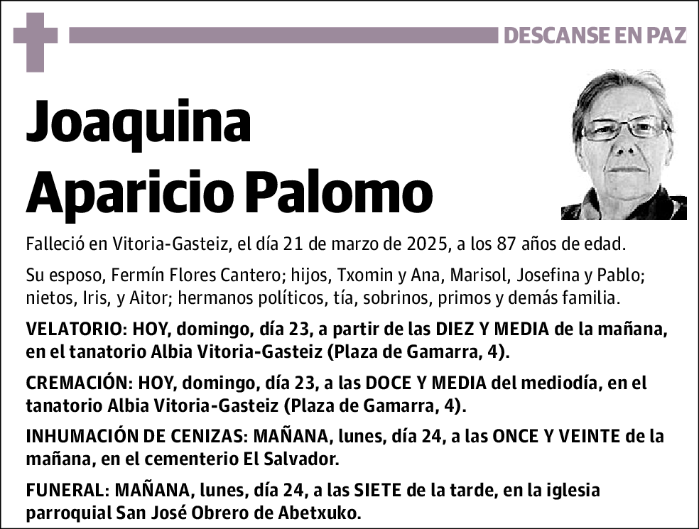 Joaquina Aparicio Palomo