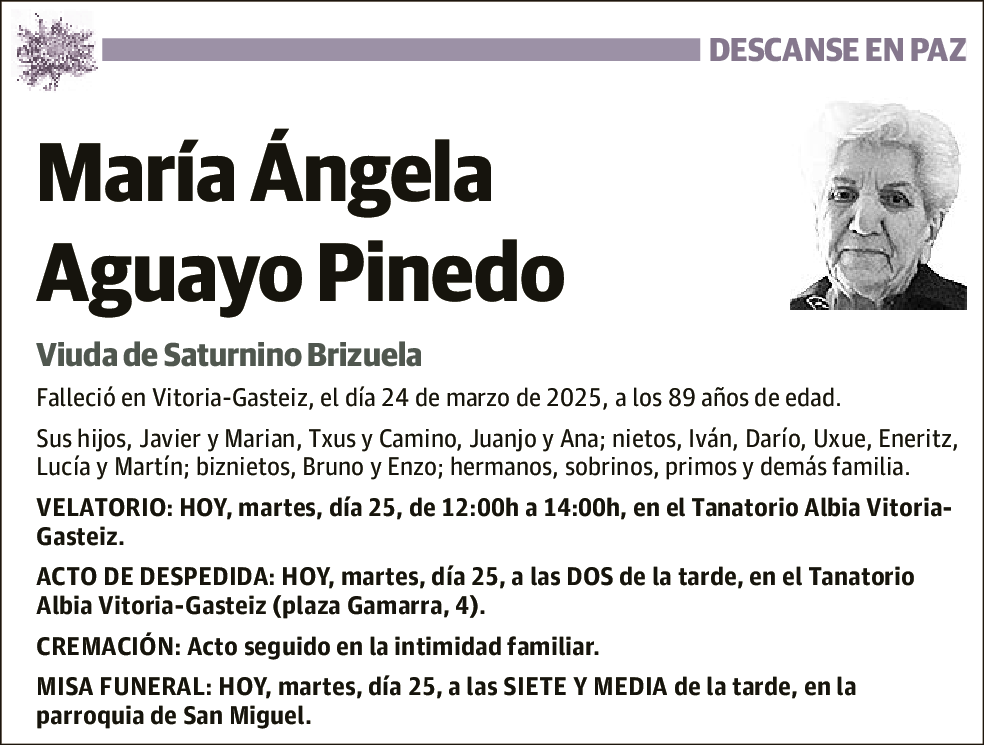 María Ángela Aguayo Pinedo