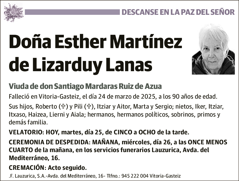 Esther Martinez de Lizarduy Lanas