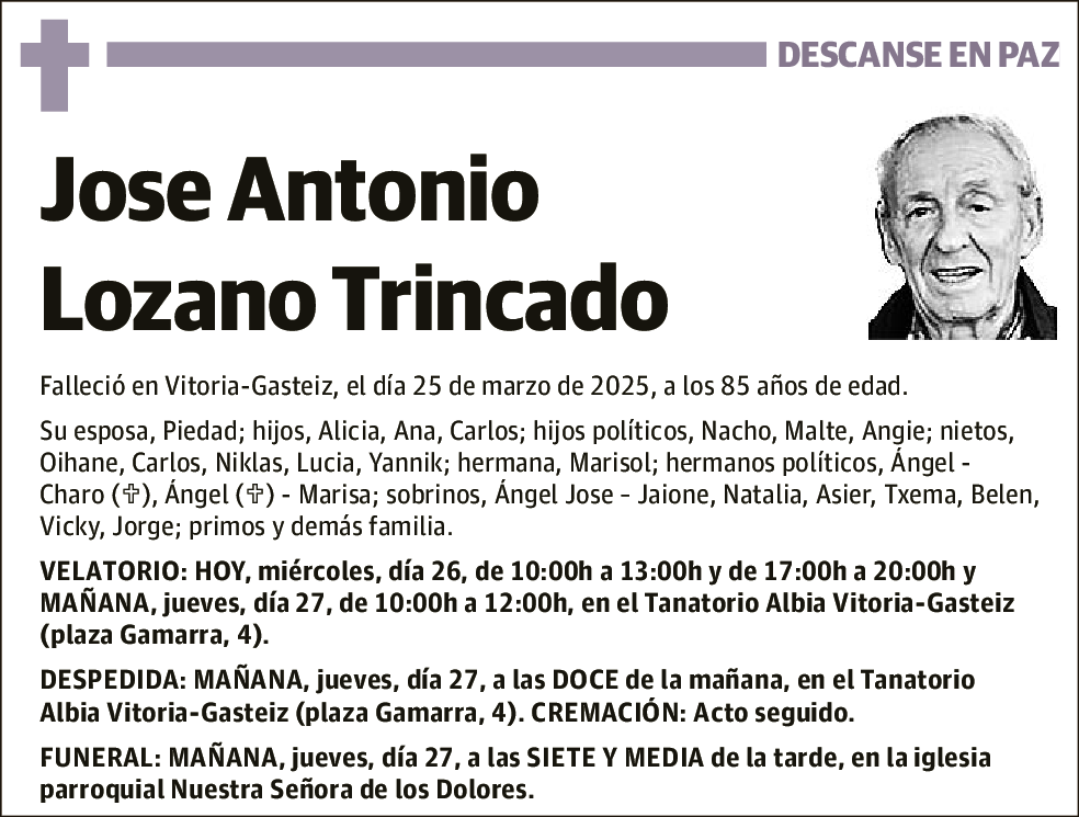 Jose Antonio Lozano Trincado