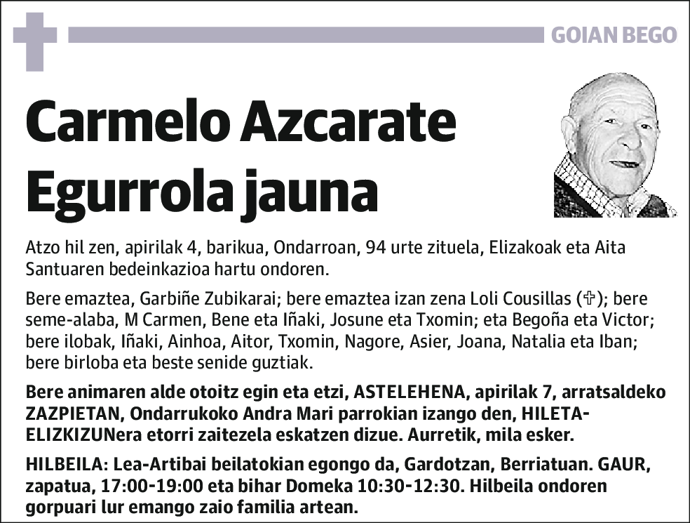 Carmelo Azcarate Egurrola