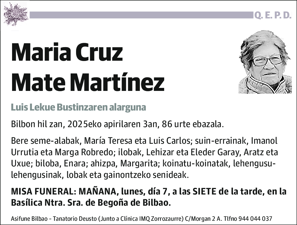 Maria Cruz Mate Martínez