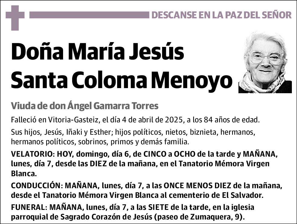 María Jesús Santa Coloma Menoyo