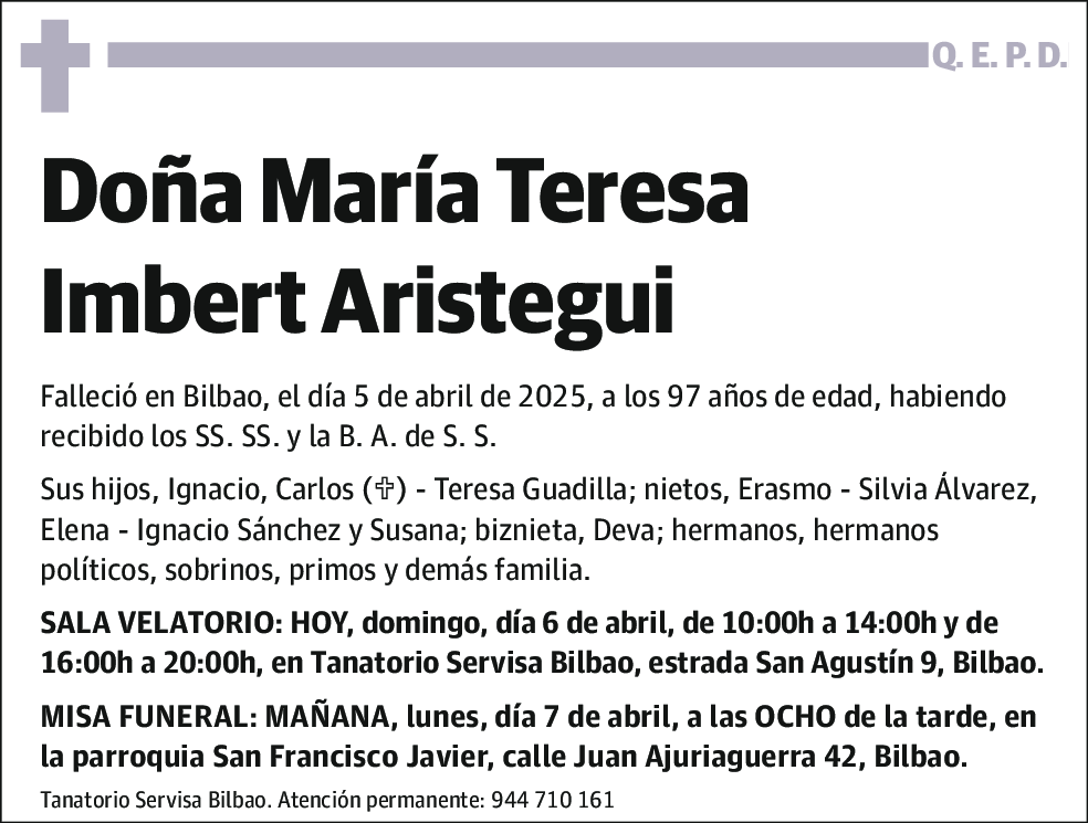 María Teresa Imbert Aristegui
