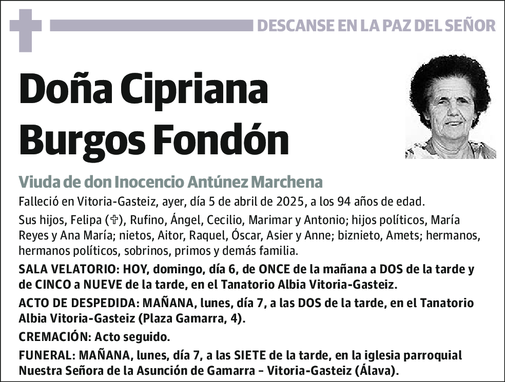 Cipriana Burgos Fondon