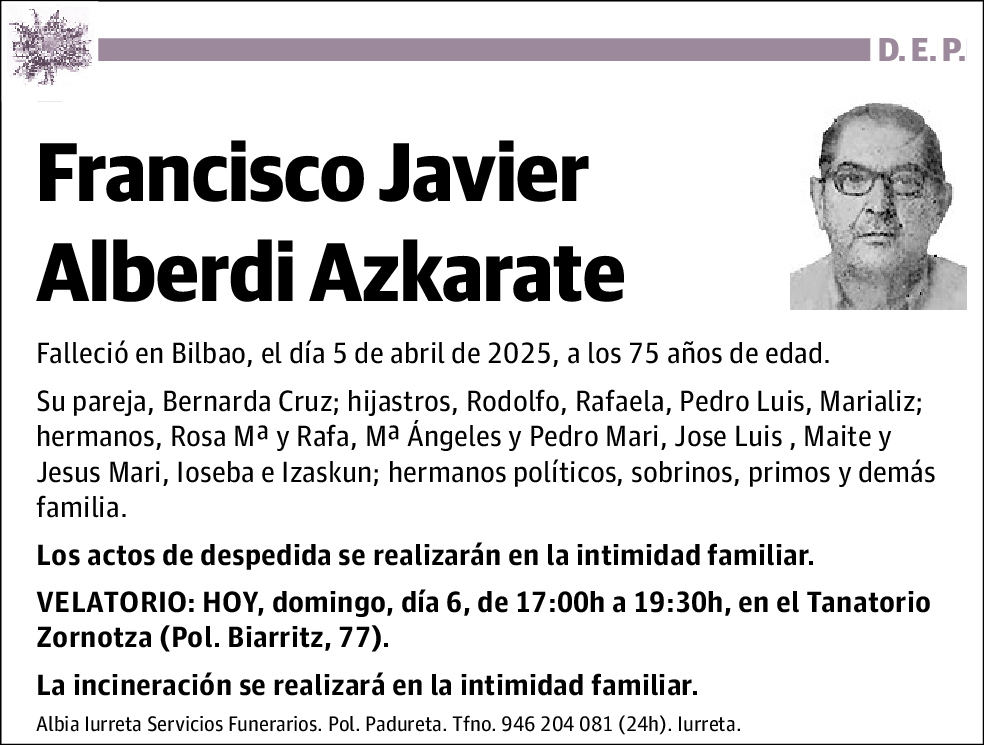 Francisco Javier Alberdi Azcarate