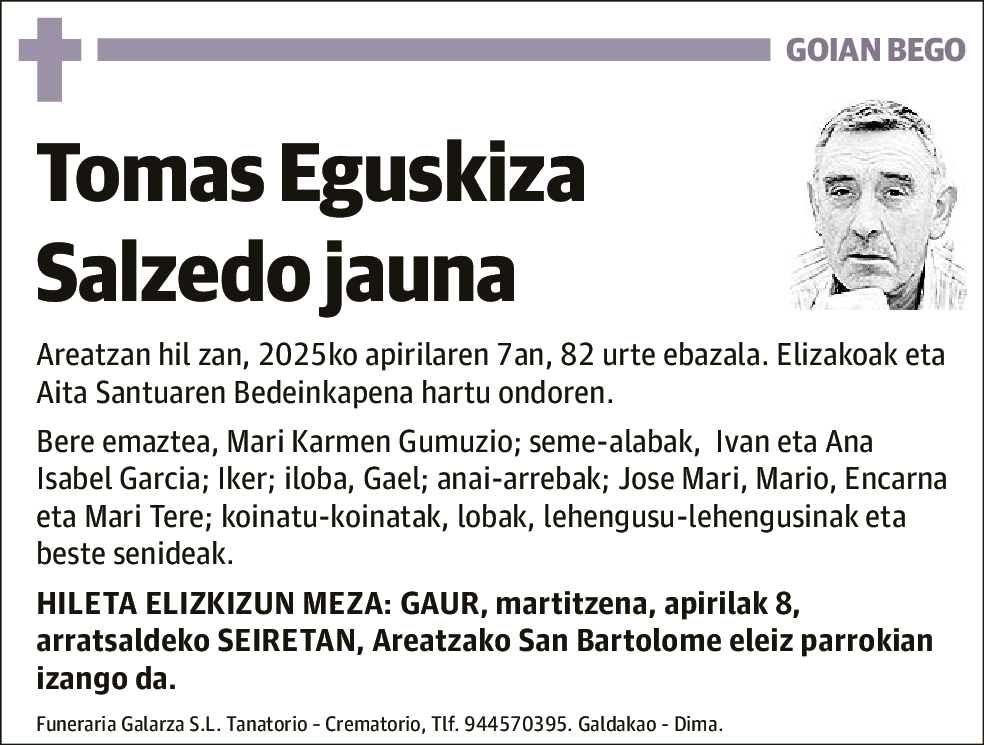 Tomás Eguskiza Salzedo