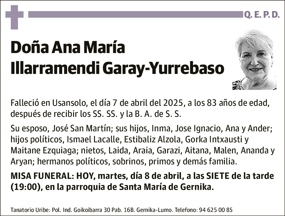 Ana María Illarramendi Garay-Yurrebaso