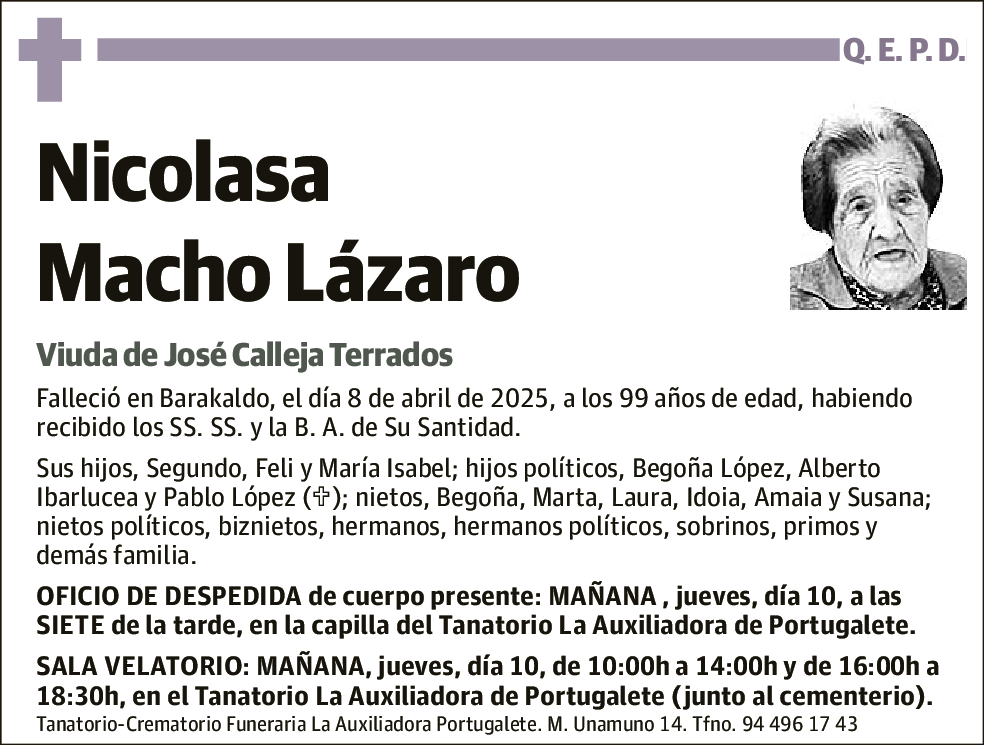 Nicolasa Macho Lázaro