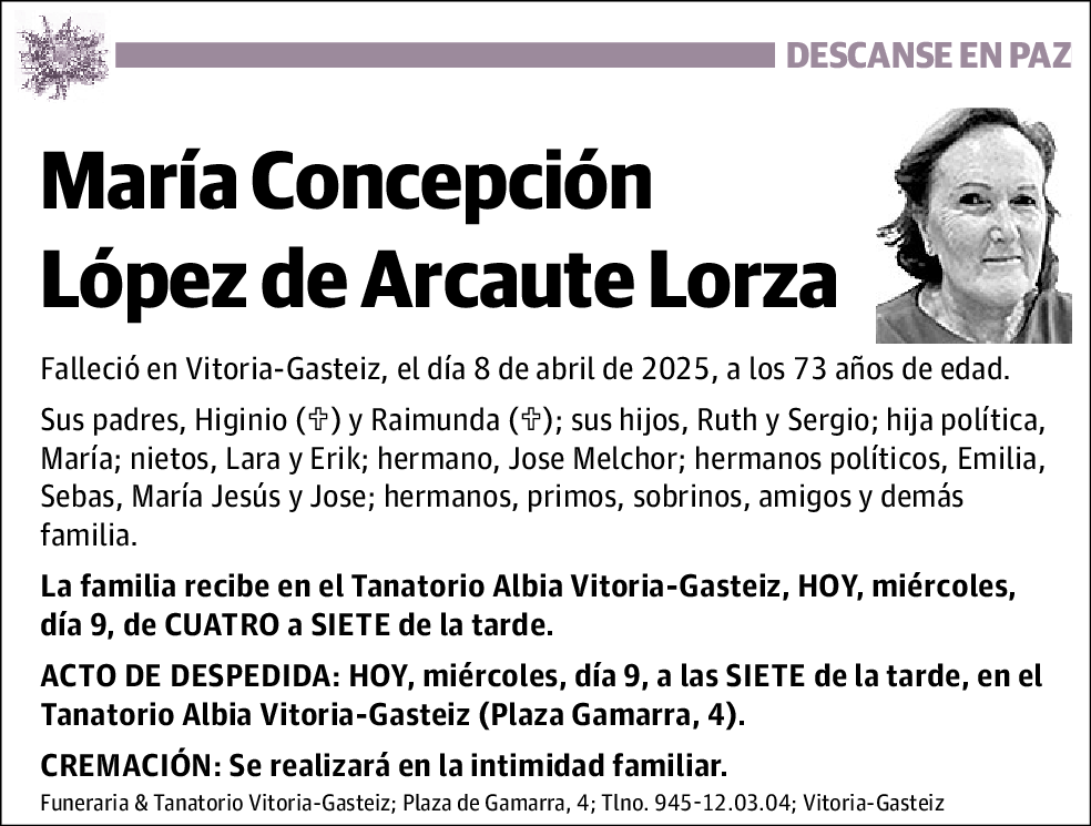 María Concepción López de Arcaute Lorza
