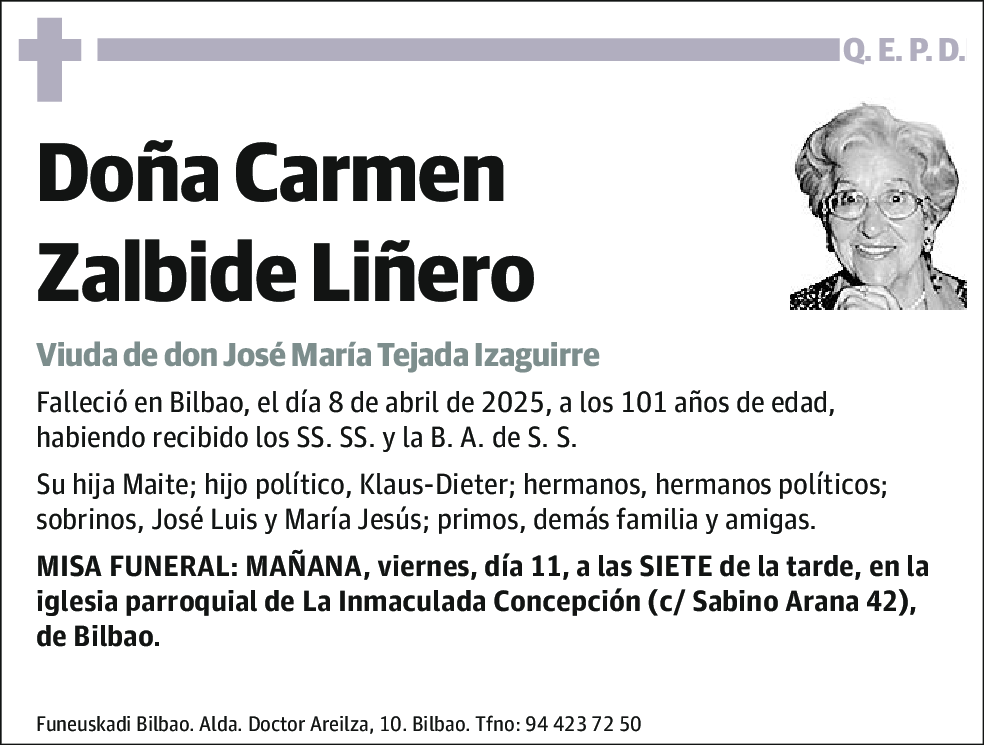 Carmen Zalbide Liñero