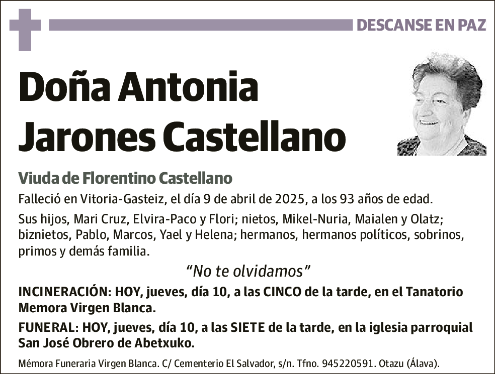 Antonia Jarones Castellano