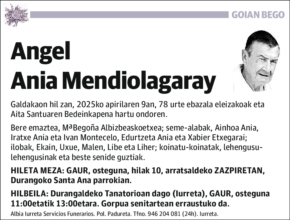 Angel Ania Mendiolagaray