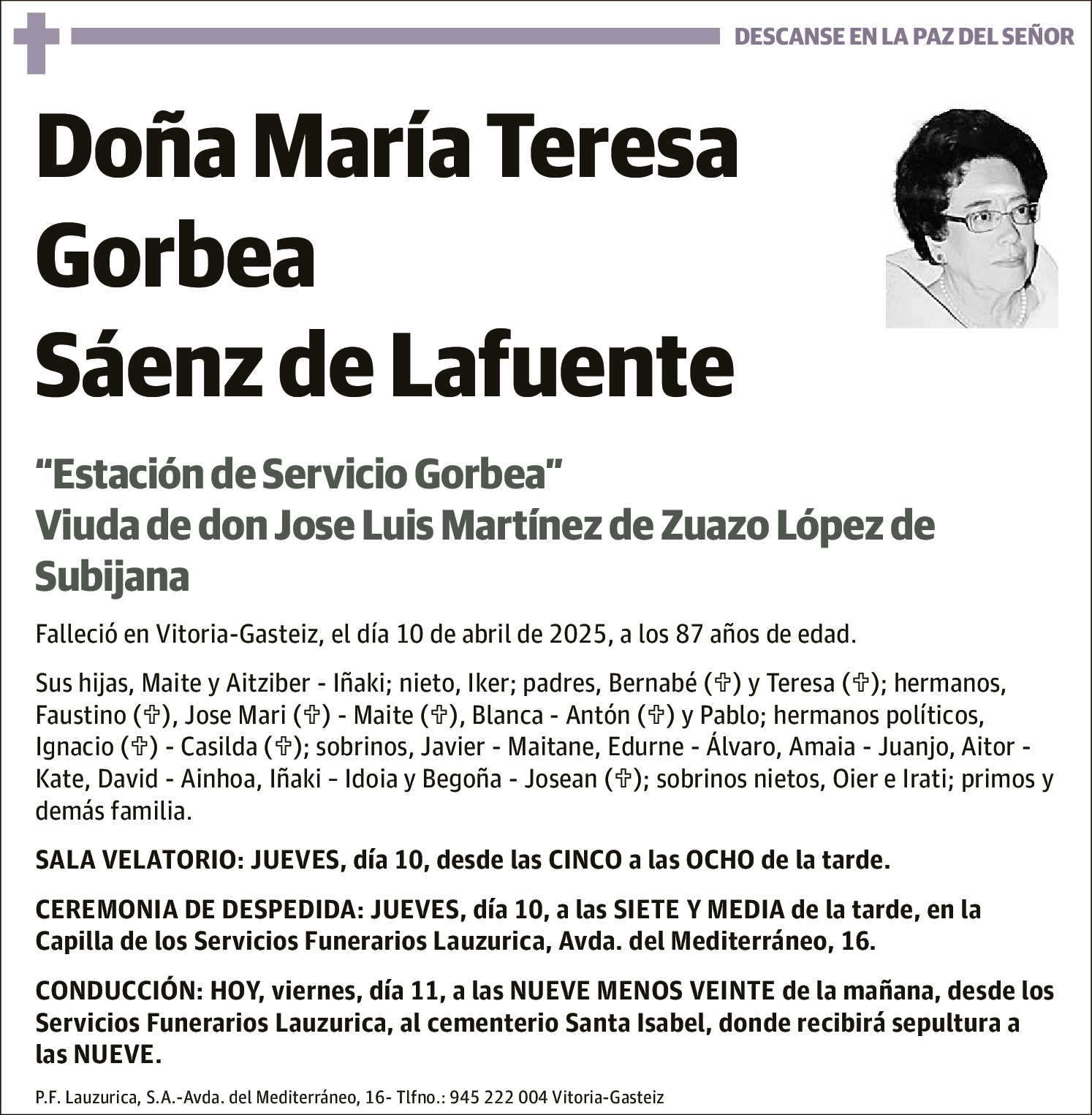 María Teresa Gorbea Saénz se Lafuente