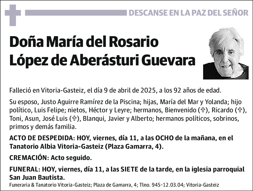 María Del Rosario López de Aberasturi Guevara