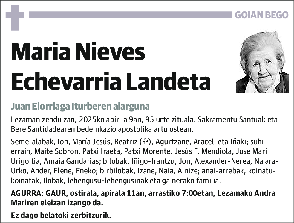 María Nieves Echevarria Landeta